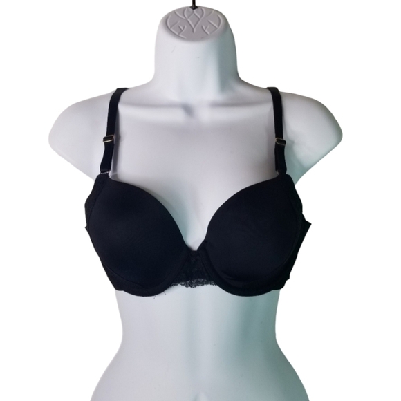 Soma vanishing 360 perfect coverage black lace trim bra - Picture 1 of 7